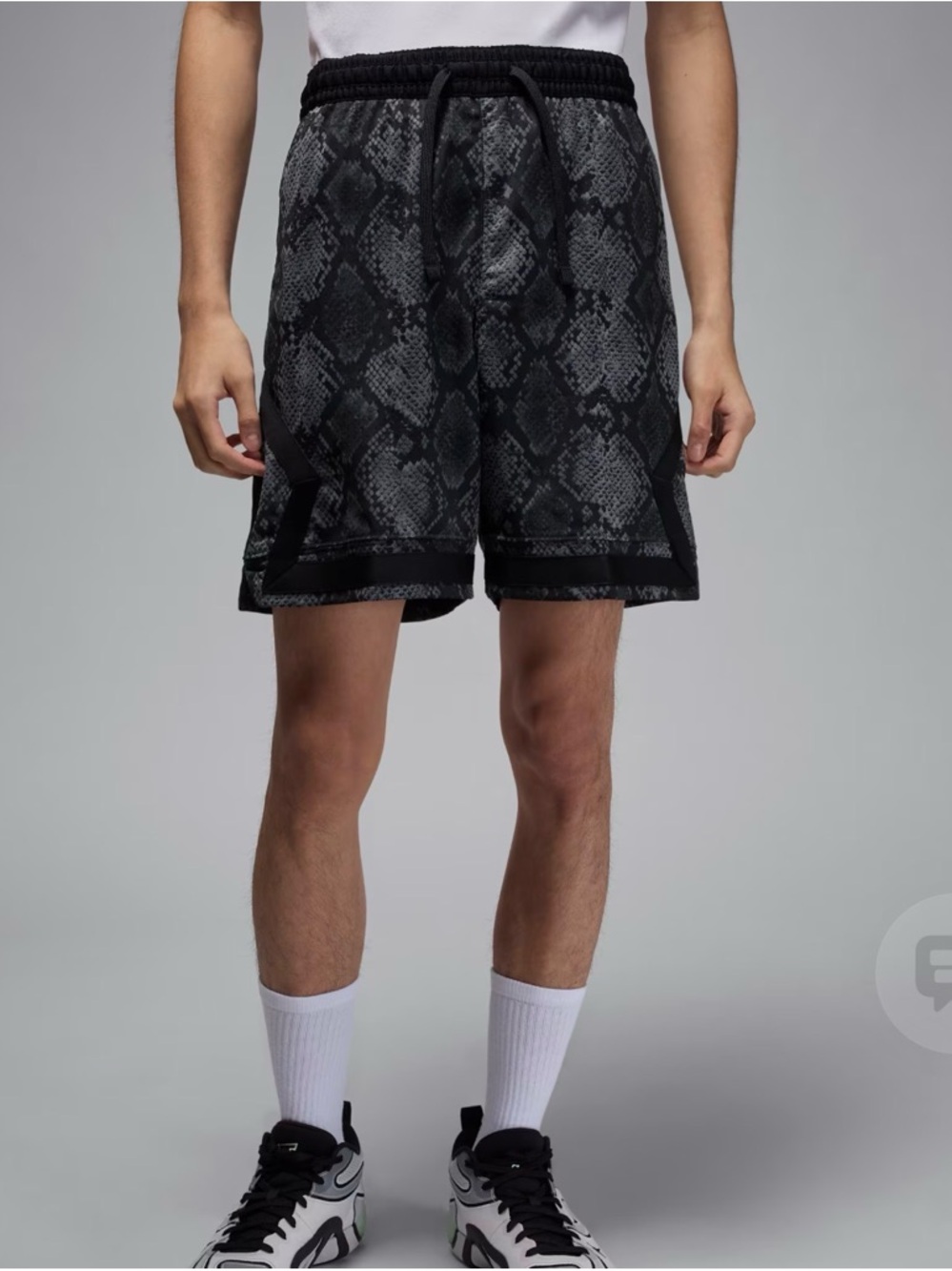 Jordan Men's DRI-FIT Diamond Snake Skin Mesh Basketball Shorts Black HF9907-010